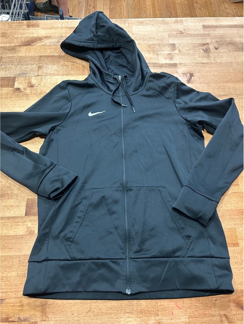 Nike Dri-FIT black full zip hooded jacket youth small